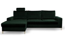 Buram L-shaped corner sofa bed with storage (Fabric: Velluto 27, Side: Left)