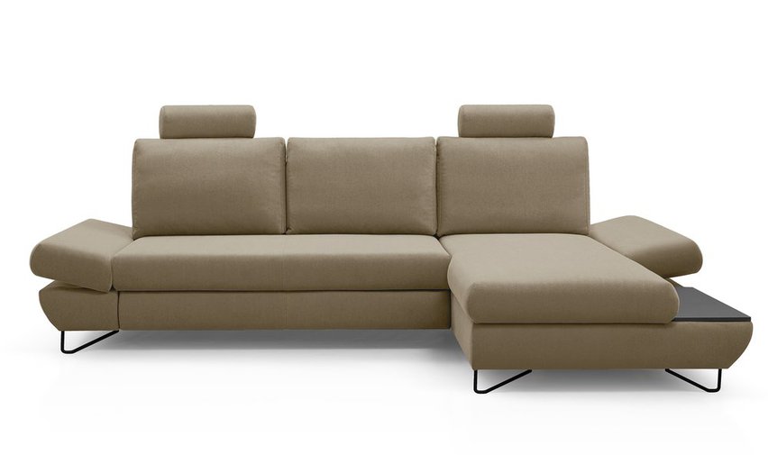 Lazaro L-shaped corner sofa bed with storage (Fabric: Salvador 03, Side: Right)