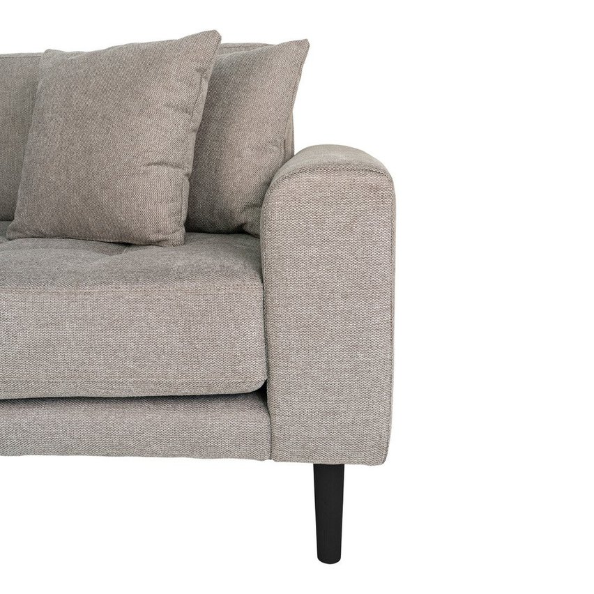 Dagmarri corner sofa 290 cm beige left side with black legs