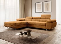 Ganta L-shaped corner sofa with sleeping function with container Poso 01 left-hand corduroy