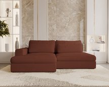 Corner sofa with sleeping function Lemmu L-shaped Tilia 52 left-hand side