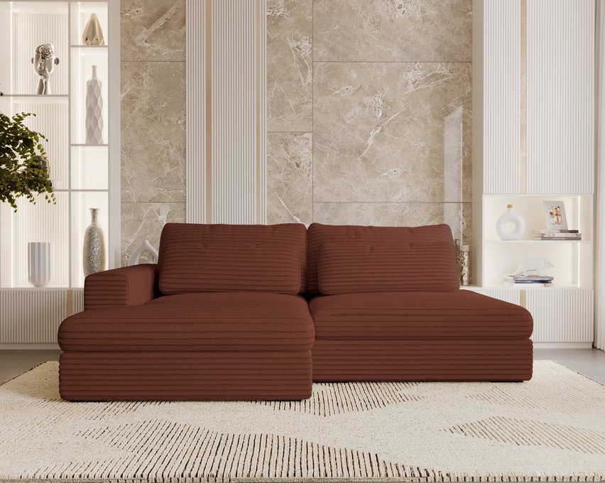 Corner sofa with sleeping function Lemmu L-shaped Tilia 52 left-hand side