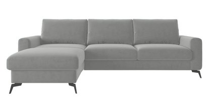 Softano L-shaped corner sofa with sleeping function with Cloud 83 container, easy-cleaning, hydrophobic, left-sided