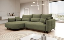 Oblivio corner sofa with sleeping function, L-shaped, with storage (Fabric: Salvador 08, Side: Left)