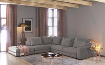 Mia L-shaped modular corner sofa, right side (Fabric: Storm 97)