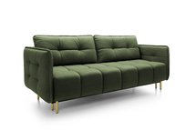 Portosello three-seater sofa bed with pocket spring and storage (Fabric: Castel 39, Legs: Gold)