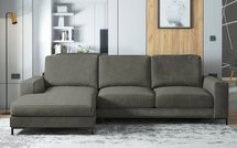 Mokpeo corner sofa bed, easy-cleaning velvet (Fabric: Castel 39, Side: Left)