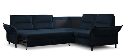 Corner sofa with sleeping function Wlora II L-shaped with container (Fabric: Element 13, Side: Universal)