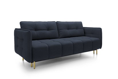 Portosello three-seater sofa bed with storage (Fabric: Castel 79, Legs: Gold)