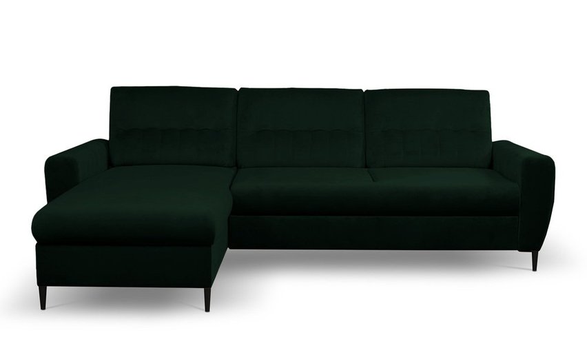 Laretta L-shaped corner sofa bed with storage (Fabric: Velluto 27, Side: Left)