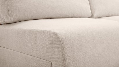 Corner sofa with sleeping function Fimbo L-shaped with container Aragon 03 hydrophobic chenille right-hand side