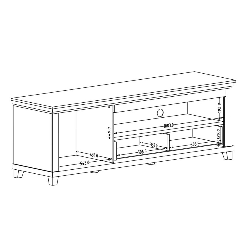 Euglia TV Cabinet 180 cm Green/Lefkas Oak 24ZRJU40 (Lighting: No)