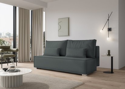 Balla Castel 93 three-seater sofa with container, silver legs