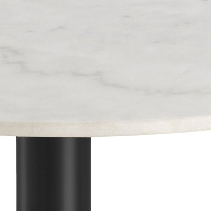 Corbines round table with marble top, diameter 105 cm, black