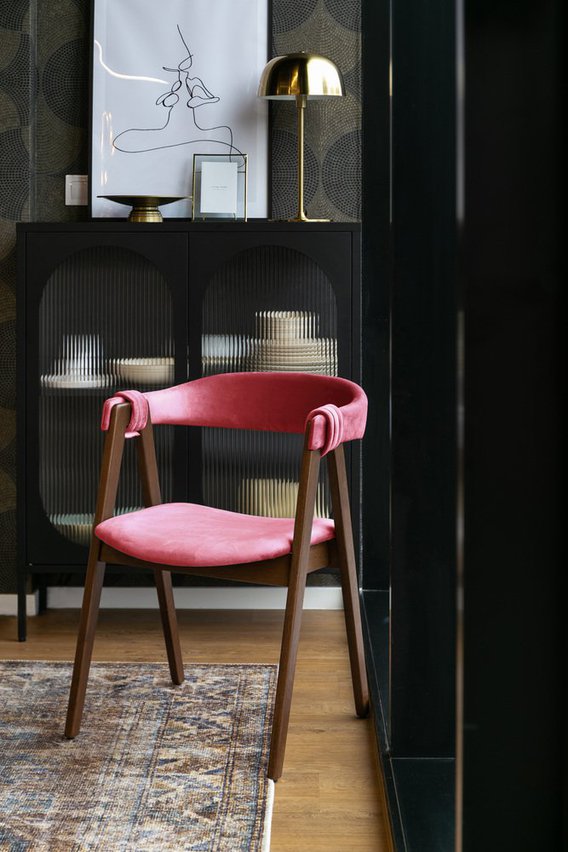 Llana burgundy upholstered chair