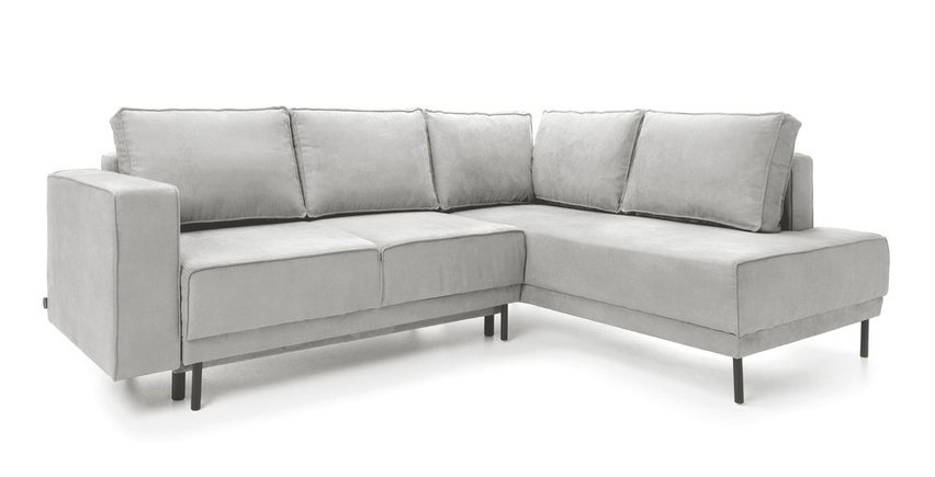 Rodario corner sofa bed with storage (Fabric: Castel 80, Side: Right)