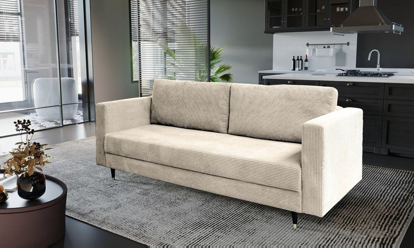 Bazzano three-seater sofa bed with storage (Fabric: Poso 105)