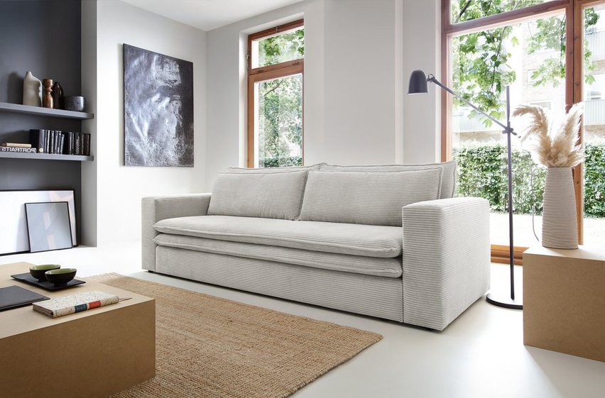 Baptello Poso 100 three-seater sofa bed with corduroy storage