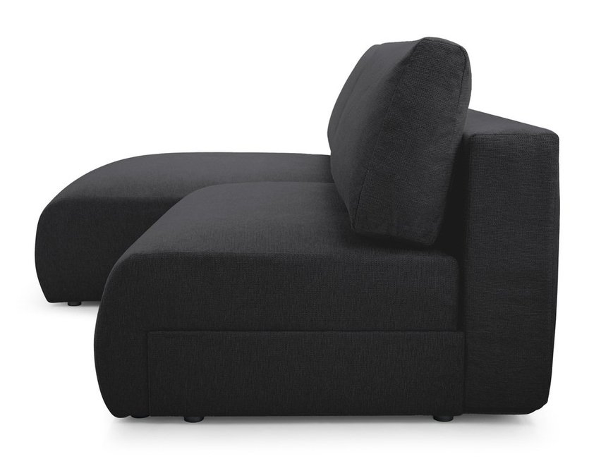 Corner sofa with sleeping function Fimbo L-shaped with container Aragon 99 hydrophobic chenille left-sided