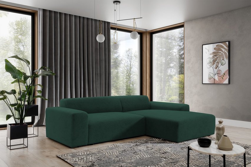 Corner sofa with sleeping function Terrafino L-shaped Onega 1 right-hand side