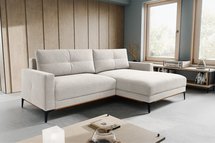 Corner sofa with sleeping function Sabbino L-shaped with storage Curio 02 hydrophobic chenille left-sided