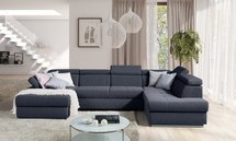 Ararip corner sofa bed 341 cm U-shaped with adjustable headrests (Fabric: Element 22, Side: Right)