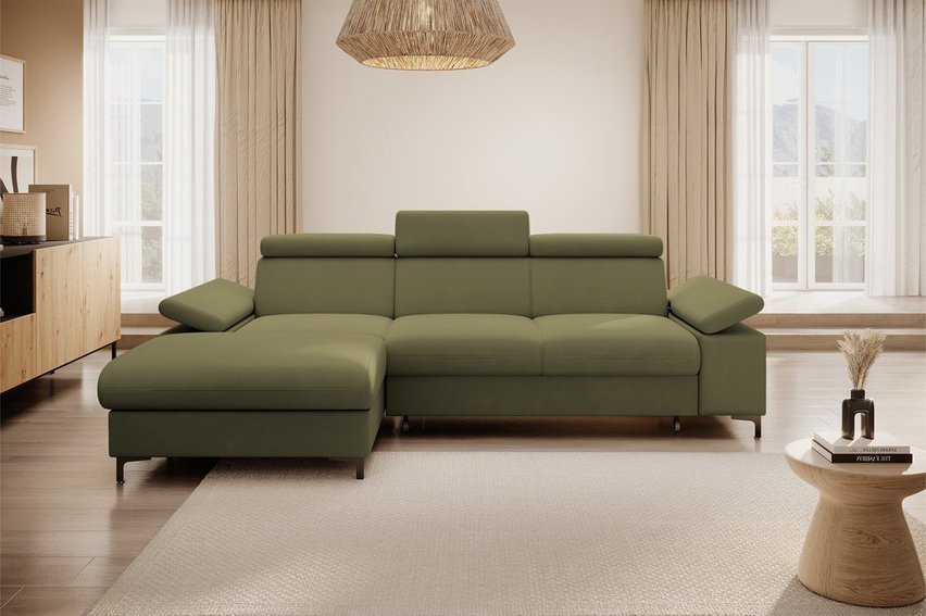 Millefolium Salvador 08 Agmamito left-sided L-shaped corner sofa with sleeping function with a container