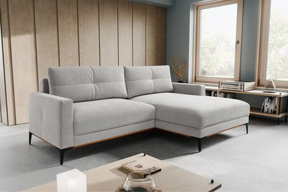 Corner sofa with sleeping function Sabbino L-shaped with storage Curio 80 hydrophobic chenille left-sided