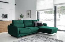 Bradeno L-shaped corner sofa bed with storage (Fabric: Nube 35, Side: Right)