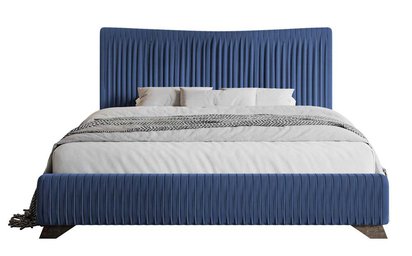 Bratan upholstered bed 180x200 cm blue