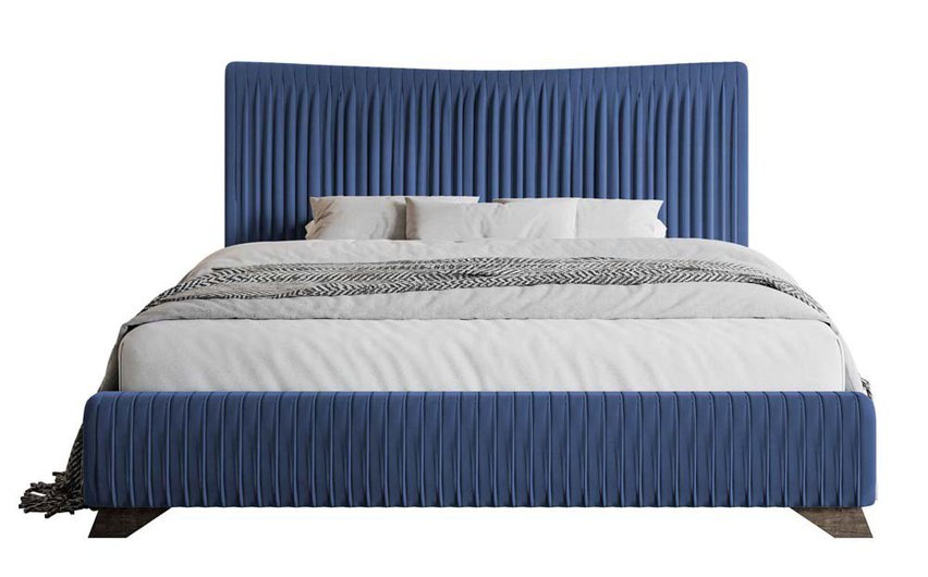 Bratan upholstered bed 180x200 cm blue