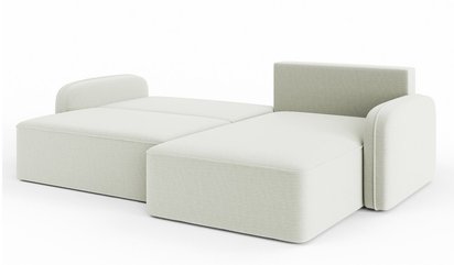 Corner sofa with sleeping function Picatti Storm 02 L-shaped with a container in easy-cleaning fabric, universal