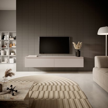 Seney TV cabinet 175 cm Gray beige