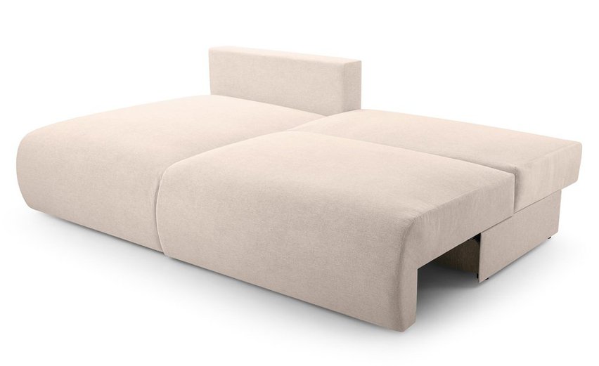 Corner sofa with sleeping function Fimbo L-shaped with container Aragon 03 hydrophobic chenille left-sided