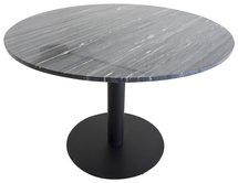 Hourine round dining table 106x106 cm marble/black base