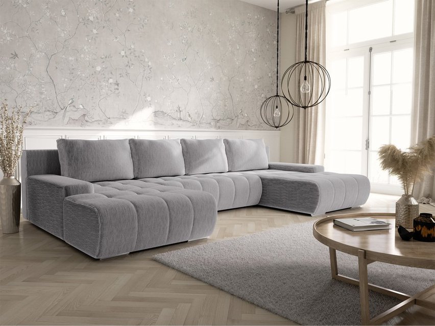 Corner sofa with sleeping function Magliano U-shaped with storage Poso 55 corduroy