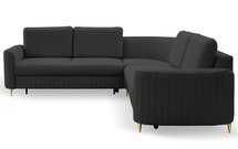 Corner sofa with sleeping function Pantano L-shaped with container (Fabric: Castel 93, Side: Right)