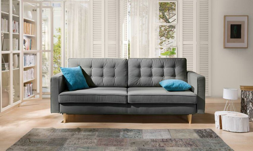 Juttic three-seater sofa bed (Fabric: Riviera 91)