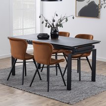 Ediazo extendable table 160-240x85 cm black