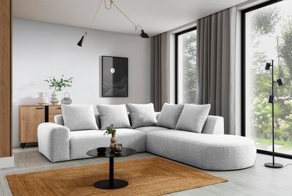 Castellina L-shaped modular corner sofa 255 cm larger Abriamo 5 right-hand side