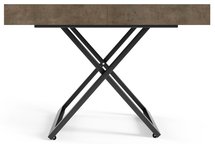 Coffee table 2in1 Movilinne extendable dark gray concrete U-shaped legs