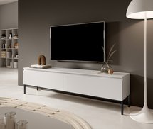 Bemmi TV cabinet, 150 cm, white with black legs