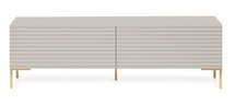 Lammelo TV cabinet, 140 cm, gray beige with golden legs