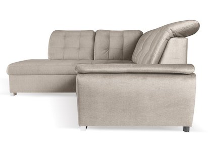 Malihini L-shaped corner sofa with sleeping function with container Element 17 velvet left-hand side