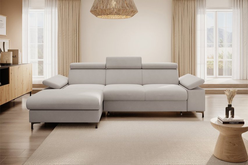 Millefolium Salvador 16 Agmamito left-sided L-shaped corner sofa with sleeping function with a container