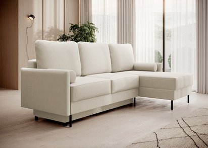 Tomonde L-shaped corner sofa with sleeping function with universal container