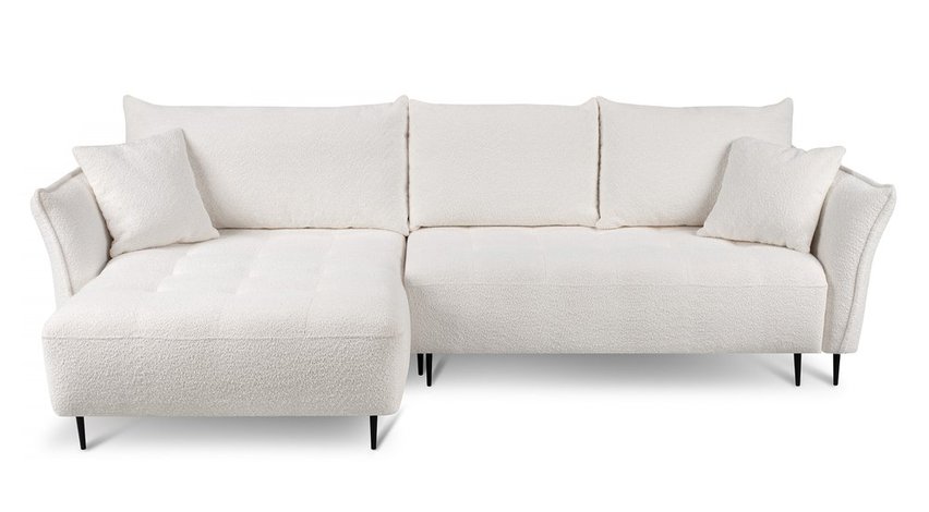 Minulo L-shaped corner sofa bed with storage (Fabric: Catch Me 01, Side: Left)