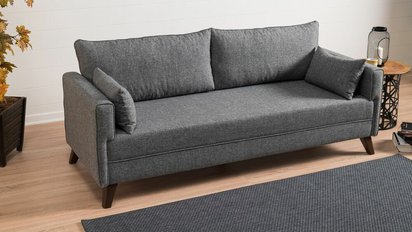 Ratous three-seater sofa bed, grey