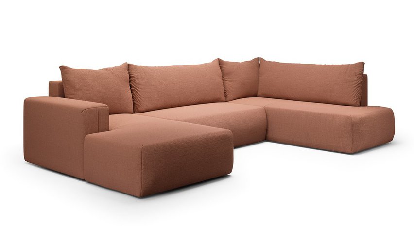 Corner sofa with sleeping function Lummi U-shaped Aragon 56 left-hand side