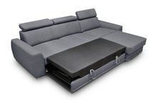 Danles corner sofa bed with three adjustable headrests (Fabric: Element 23)